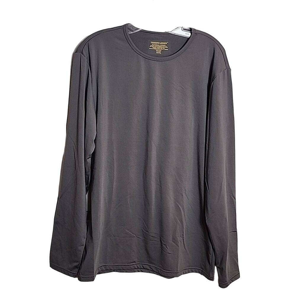 ThermaJohn Gray Soft Long Sleeve Top, XXXL